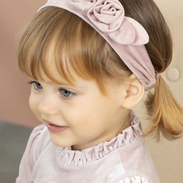 Abel & Lula Παιδική Κορδελα βελουδο λουλουδια για Κορίτσι Ροζ 13-05984-040