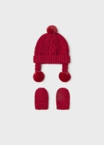 Mayoral Βρεφικό Σετ σκουφος και γαντια  για Αγόρι Κόκκινο 13-09666-088