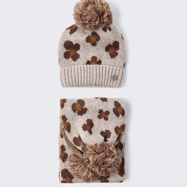 Mayoral Παιδικό Σετ σκουφος κασκολ ζακαρ   για Κορίτσι Animal Print 13-10596-042