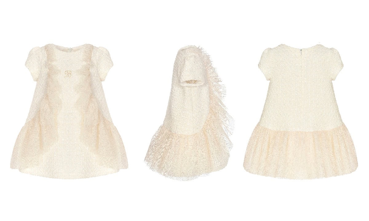 204 Balloon Chic Παιδικό Φόρεμα για Κορίτσι Εκρού 232F0204 - Image 1