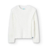 Boboli Παιδικό Πουλόβερ για Κορίτσι Άσπρο 457141-1100