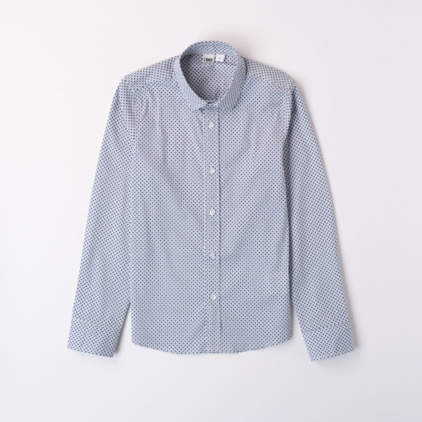 iDo Παιδικό Πουκάμισο για Αγόρι Άσπρο-Μπλε 47682-6K46