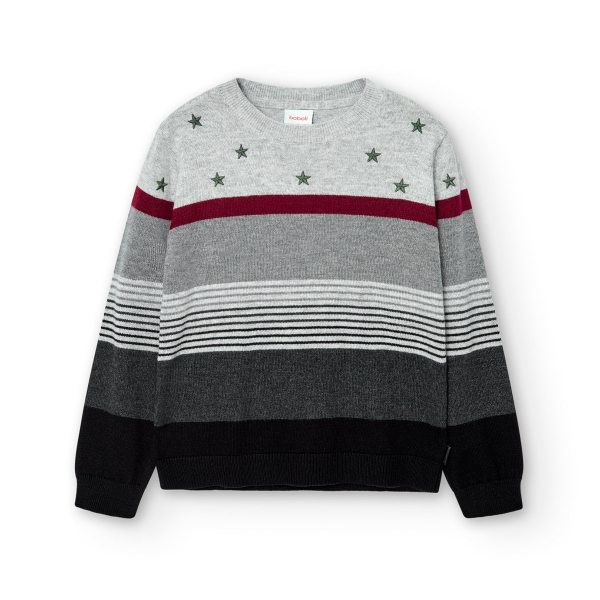 7371978095_a Boboli Παιδικό Πουλόβερ για Αγόρι Γκρι 737197-8095 - Image 1