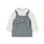 Boboli Παιδική Σαλοπέτα για Κορίτσι Γκρι 747143-8125