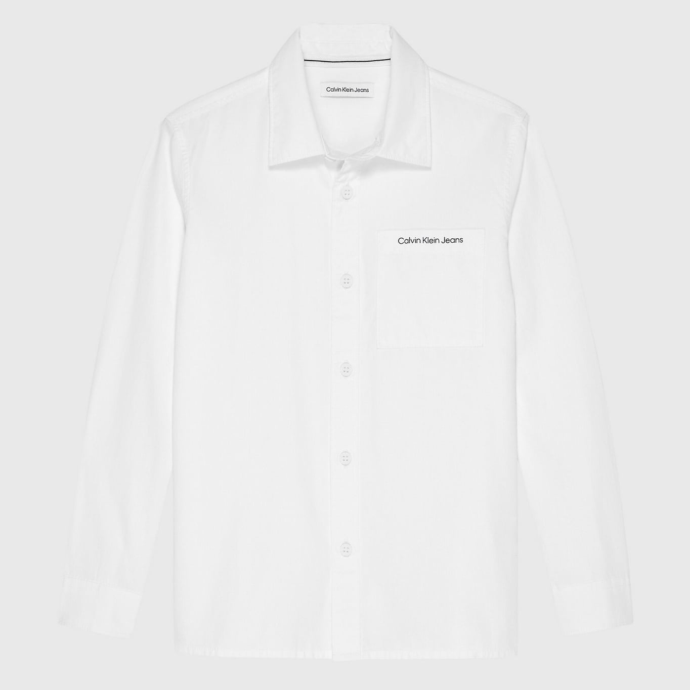 IB0IB01737-YAF-BKY53-0 Calvin Klein Παιδικό Πουκάμισο Μακρυμάνικο για Αγόρι Άσπρο IB0IB01737-YAF - Image 1
