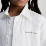 Calvin Klein Παιδικό Πουκάμισο Μακρυμάνικο για Αγόρι Άσπρο IB0IB01737-YAF - Image 4