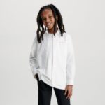 Calvin Klein Παιδικό Πουκάμισο Μακρυμάνικο για Αγόρι Άσπρο IB0IB01737-YAF - Image 3