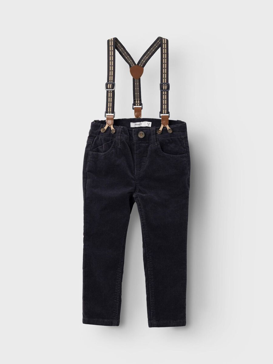 13223132_IndiaInk_003 Name it Παιδικό Παντελόνι για Αγόρι Μπλε Κοτλέ 13223132 - Image 1