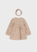 Mayoral Βρεφικό Σετ Φόρεμα με κορδέλα για Κορίτσι Μπεζ Σταμπωτό 13-02993-056 - Image 2