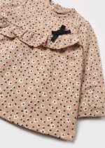 Mayoral Βρεφικό Σετ Φόρεμα με κορδέλα για Κορίτσι Μπεζ Σταμπωτό 13-02993-056 - Image 3