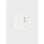 Mayoral Βρεφική Μπλούζα Μακό για Αγόρι Λευκό 13-02015-072