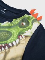 Name it Παιδική Μπλούζα Δεινόσαυροι για Αγόρι Μπλε 13227671-Dark-Sapphire - Image 3