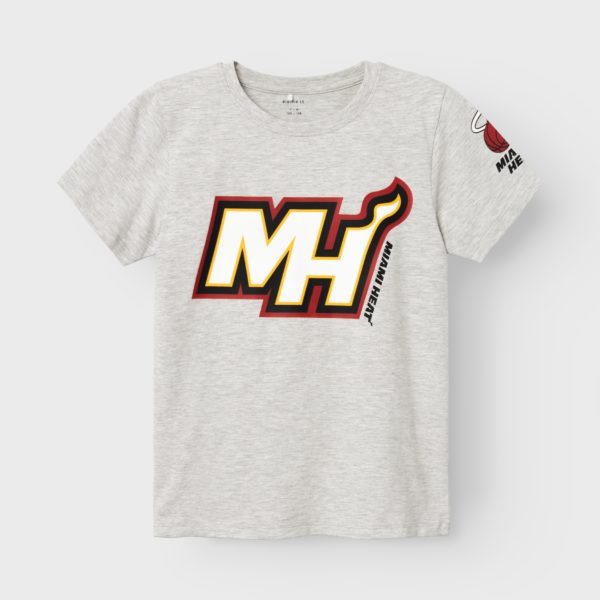 Name it Παιδική Μπλούζα Miami Heat για Αγόρι Γκρι 13227757-Light-Grey-Melange