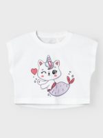 Name it Παιδική Μπλούζα για Κορίτσι Άσπρο 13228148-Bright-White