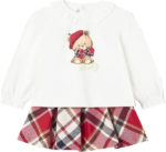 Mayoral Βρεφικό Σετ για Κορίτσι Λευκό-Κόκκινο Καρό 13-02995-063 - Image 3