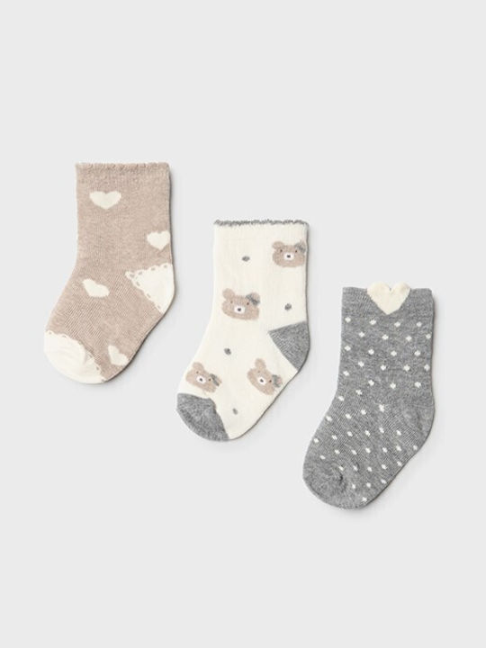 Mayoral Παιδικά Καλτσάκια 3 Τεμαχίων για Κορίτσι Γκρι 13-10526-093 - Image 1