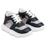 BABYWALKER Βαπτιστικό Sneaker για Αγόρι Άσπρο-Μπλε exc5252 - Image 4