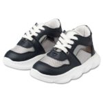 BABYWALKER Βαπτιστικό Sneaker για Αγόρι Άσπρο-Μπλε exc5252 - Image 3