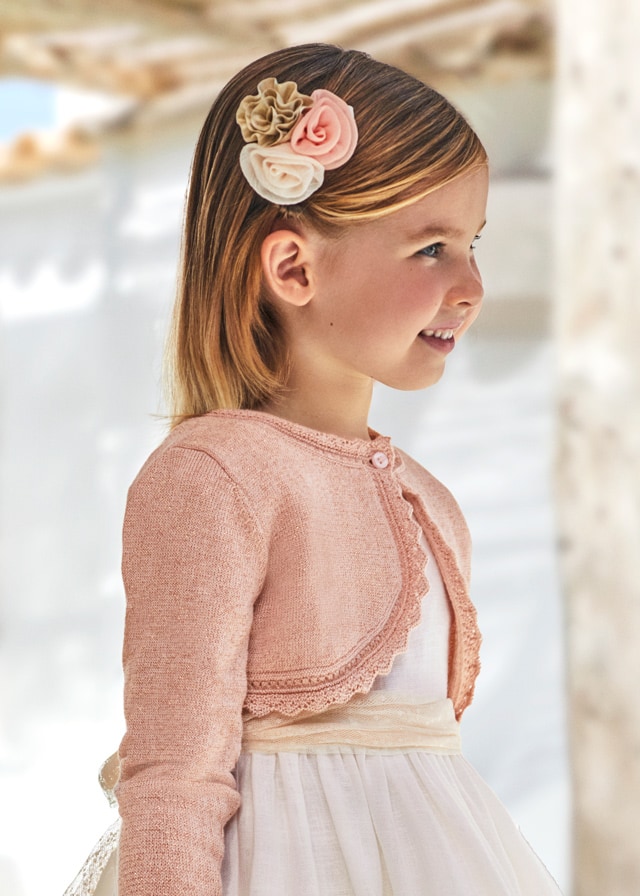 24-00320-050-L-1 Mayoral Παιδικό Μπολερό πλεκτό για Κορίτσι Ροζ 24-00320-050 - Image 1