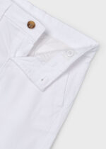 Mayoral Παιδικό Παντελόνι λοξότσεπο Καπαρτινέ  για Αγόρι Λευκό 24-00512-089 - Image 3