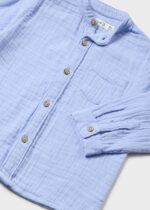 Mayoral Παιδικό Πουκάμισο μακρυμάνικο γκοφρε για Αγόρι Μπλε 24-01114-096 - Image 3