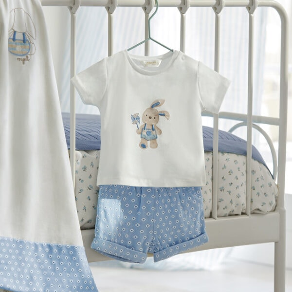 Mayoral Παιδικό Παντελόνι κοντό και μπλούζα για Αγόρι Λευκό 24-01205-031