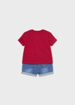 Mayoral Παιδικό Σετ Παντελόνι κοντό τζιν για Αγόρι Κόκκινο 24-01209-038 - Image 2