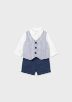 Mayoral Παιδικό Σετ Παντελόνι κοντό γιλεκο για Αγόρι Μπλε 24-01220-062