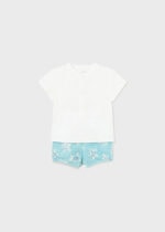 Mayoral Παιδικό Σετ Παντελόνι κοντό και μπλούζα για Αγόρι Μπλε 24-01221-067
