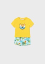 Mayoral Παιδικό Σετ Παντελόνι κοντό για Αγόρι Κίτρινο 24-01224-079