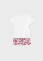 Mayoral Παιδικό Σετ Βερμούδα σταμπωτή για Κορίτσι Κόκκινο 24-01234-078 - Image 2