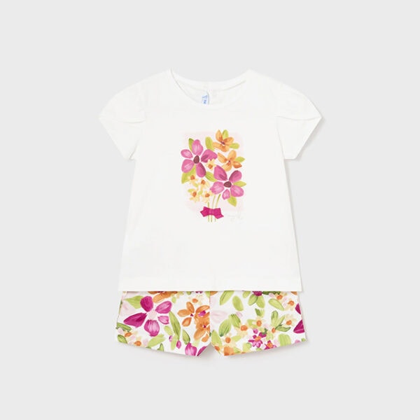 Mayoral Παιδικό Σετ Βερμούδα σταμπωτή για Κορίτσι Πολύχρωμο 24-01234-079