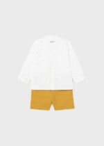 Mayoral Παιδικό Σετ Βερμούδα Πουκάμισο για Αγόρι Κίτρινο 24-01246-019