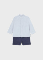Mayoral Παιδικό Σετ Βερμούδα Πουκάμισο για Αγόρι Μπλε 24-01246-020