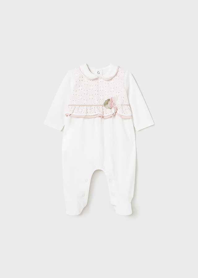 24-01705-082-L-4 Mayoral Παιδικό Πιτζάμα μακρύ αμπιγε για Κορίτσι Λευκό 24-01705-082 - Image 1