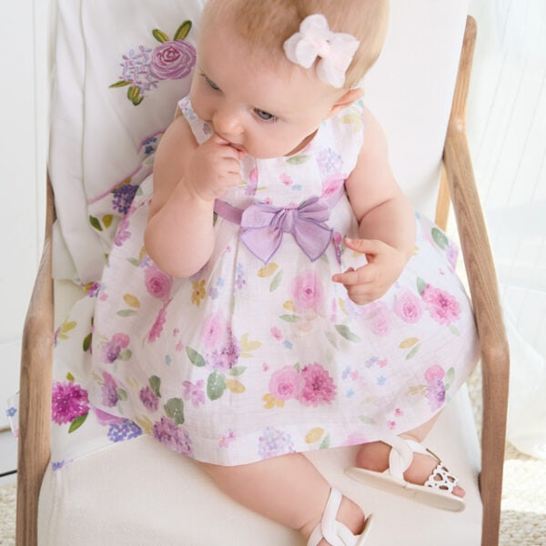 Mayoral Παιδικό Φόρεμα με σταμπες  για Κορίτσι Μωβ 24-01819-046