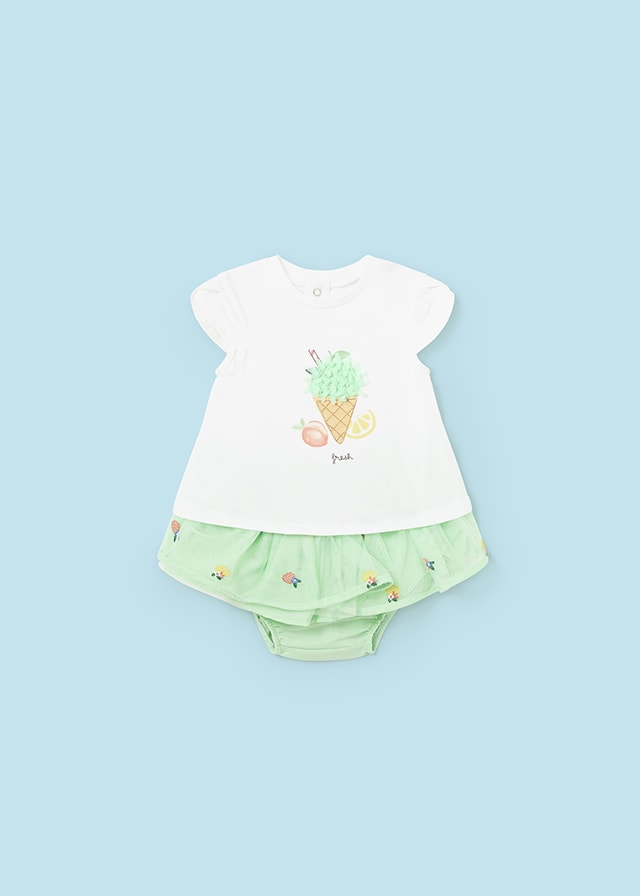 24-01838-048-L-4 Mayoral Παιδικό Σετ Φούστα τούλι για Κορίτσι Πράσινο 24-01838-048 - Image 1