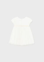 Mayoral Παιδικό Φόρεμα Τούλι πλισέ  για Κορίτσι Εκρού 24-01904-064 - Image 2