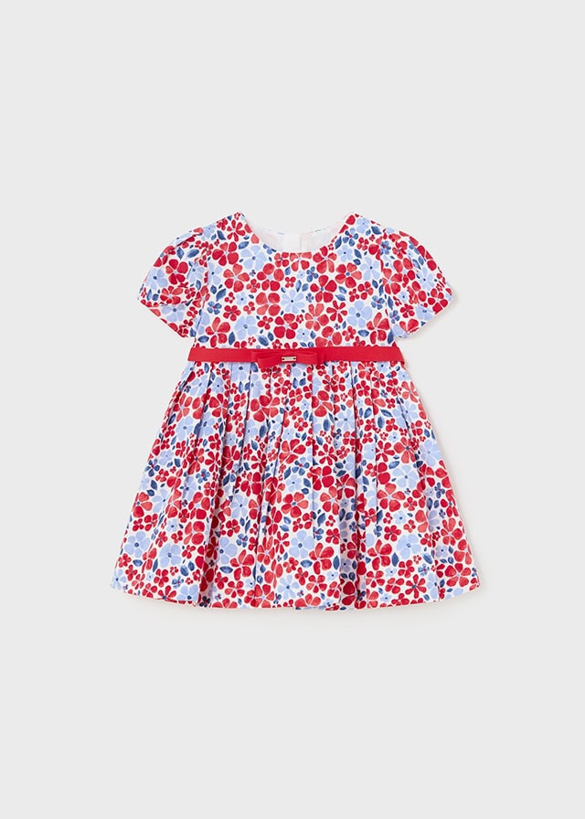 24-01914-093-L-4 Mayoral Παιδικό Φόρεμα σατεν Σταμπωτό για Κορίτσι Κόκκινο 24-01914-093 - Image 1