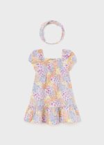 Mayoral Παιδικό Φόρεμα Σταμπωτό με Στέκα για Κορίτσι Ροζ 24-01923-020