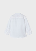 Mayoral Παιδικό Πουκάμισο μακρυμάνικο γιακας λινό  για Αγόρι Λευκό 24-03120-014 - Image 3