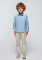 Mayoral Παιδικό Πουκάμισο μακρυμάνικο λινό για Αγόρι Μπλε 24-03122-066 - Image 5