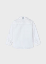 Mayoral Παιδικό Πουκάμισο μακρυμάνικο λινό για Αγόρι Λευκό 24-03122-067 - Image 3