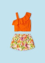 Mayoral Παιδικό Σετ Σορτς Μακό κρεπ για Κορίτσι Πορτοκαλί 24-03262-017 - Image 2