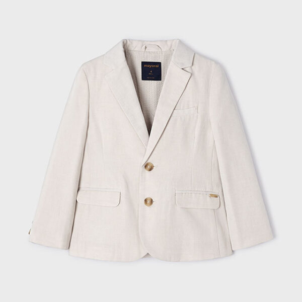 Mayoral Παιδικό Σακάκι λινό κουστουμιού για Αγόρι Μπεζ 24-03486-076