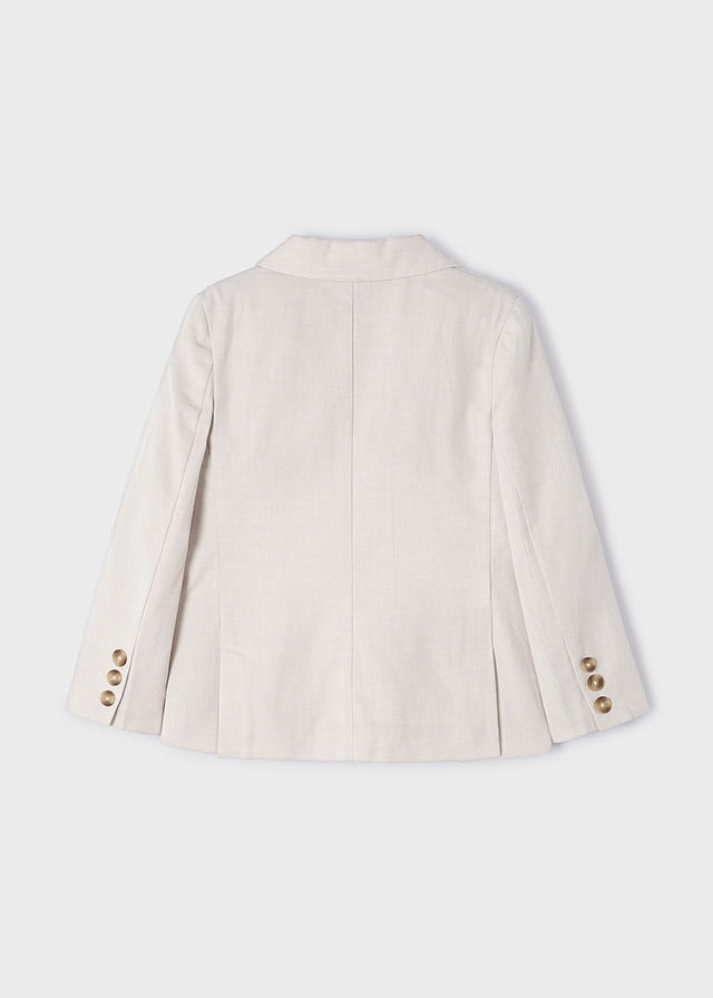 24-03486-076-L-5 Mayoral Παιδικό Σακάκι λινό κουστουμιού για Αγόρι Μπεζ 24-03486-076 - Image 2