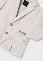 Mayoral Παιδικό Σακάκι λινό κουστουμιού για Αγόρι Μπεζ 24-03486-076 - Image 3