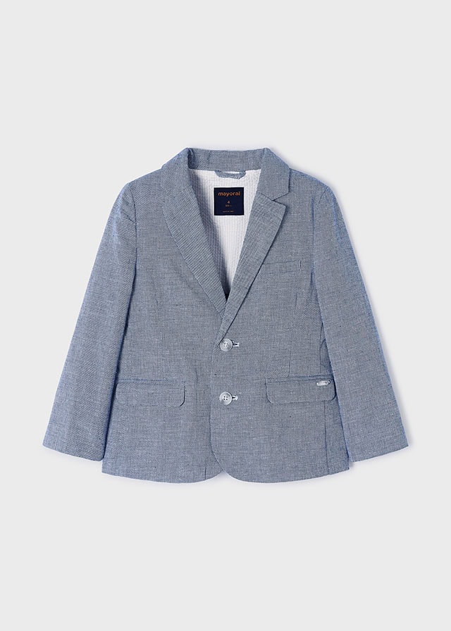 24-03486-078-L-4 Mayoral Παιδικό Σακάκι λινό κουστουμιού για Αγόρι Μπλε 24-03486-078 - Image 2