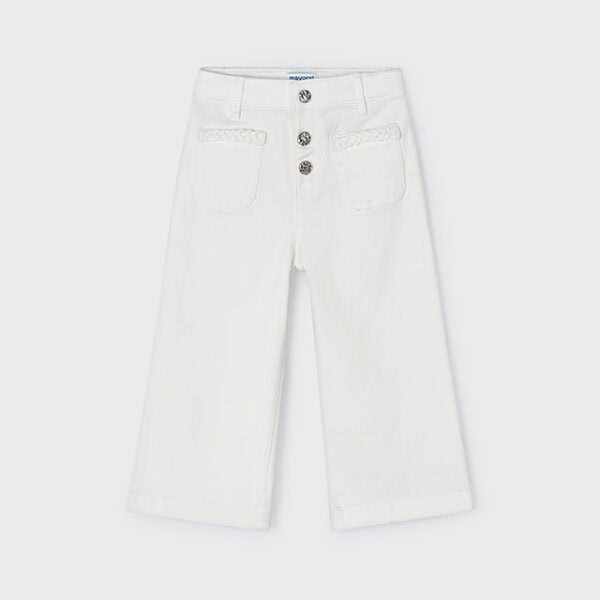 Mayoral Παιδικό Παντελόνι Καπαρτινέ για Κορίτσι Εκρού 24-03528-068