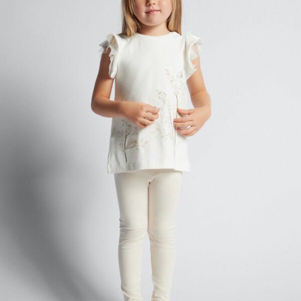 Mayoral Παιδικό Σετ Κολάν 3d συνδυασμενο  για Κορίτσι Μπεζ 24-03707-037